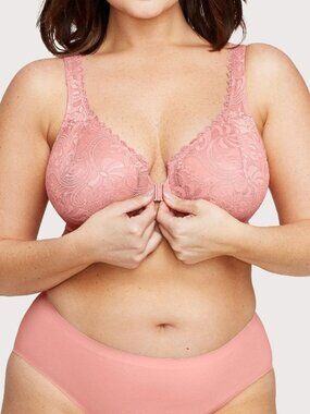 Front-Closure Stretch Lace WonderWire Bra